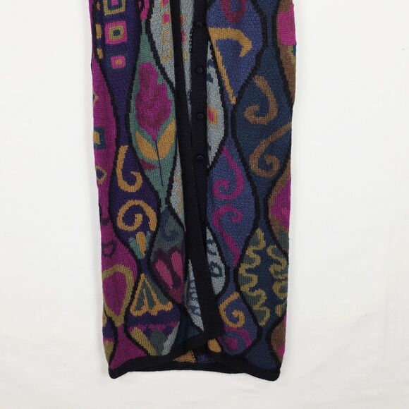 Vintage Peruvian Connection Alpaca Sweater Vest Women's Medium Maxi Duster Boho - Picture 5 of 14